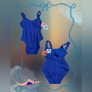 Shade & Shore Blue Women Swim One Piece